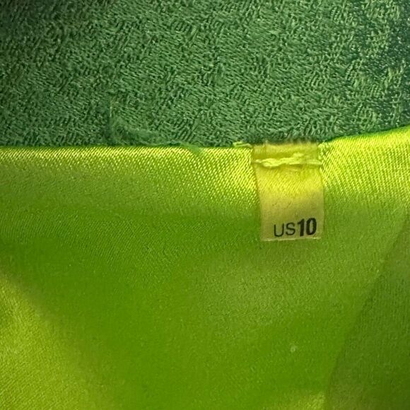 Tahari Peplum Waist Ruffle Pencil Dress Vibrant Green - Picture 5 of 10